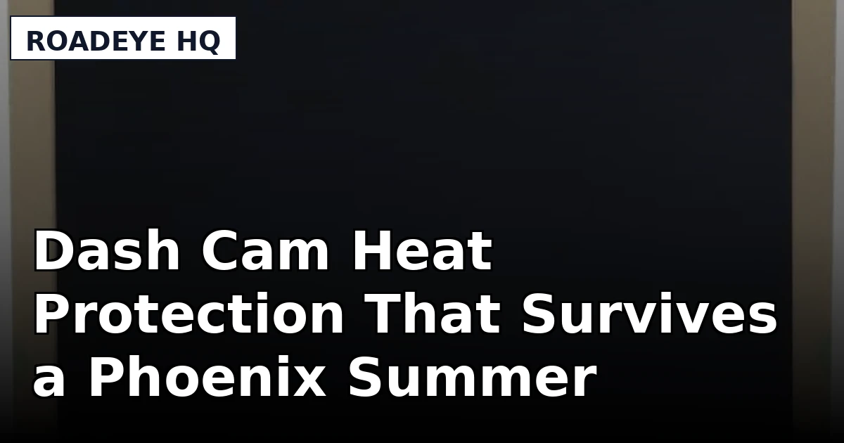 Dash Cam Heat Protection That Survives a Phoenix Summer