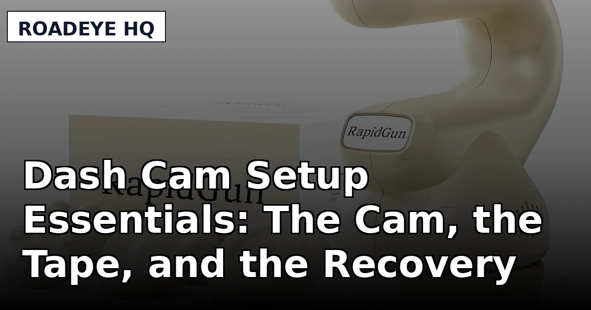 Dash Cam Setup Essentials: The Cam, the Tape, and the Recovery Gear