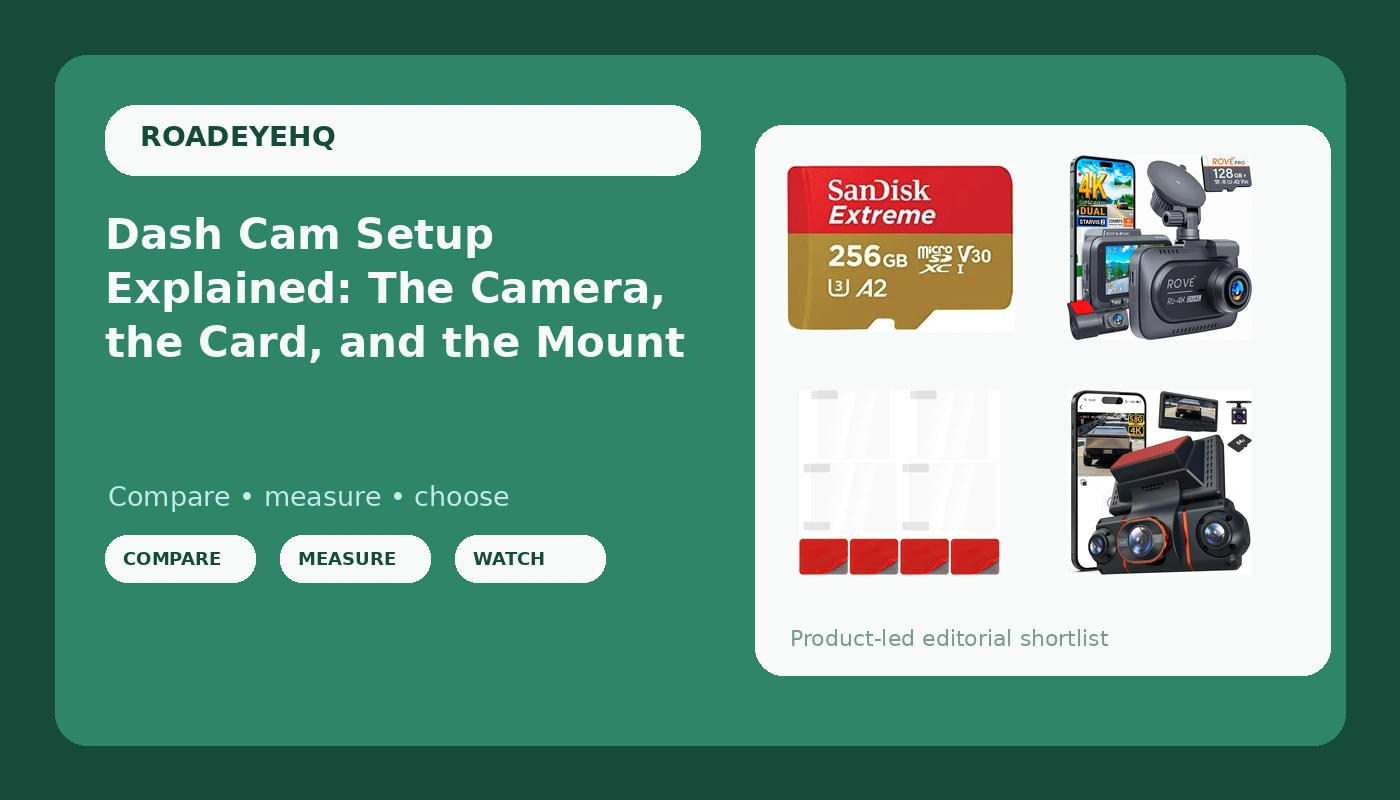 Dash Cam Setup Explained: The Camera, the Card, and the Mount
