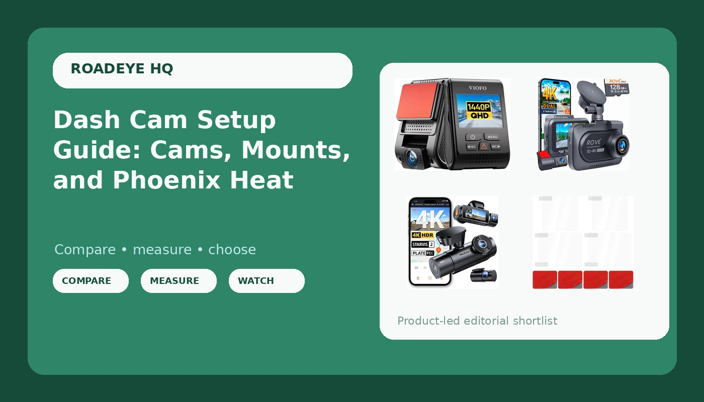 Dash Cam Setup Guide: Cams, Mounts, and Phoenix Heat