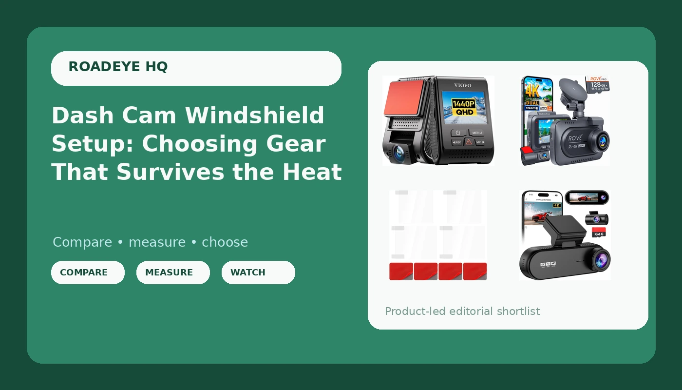 Dash Cam Windshield Setup: Choosing Gear That Survives the Heat
