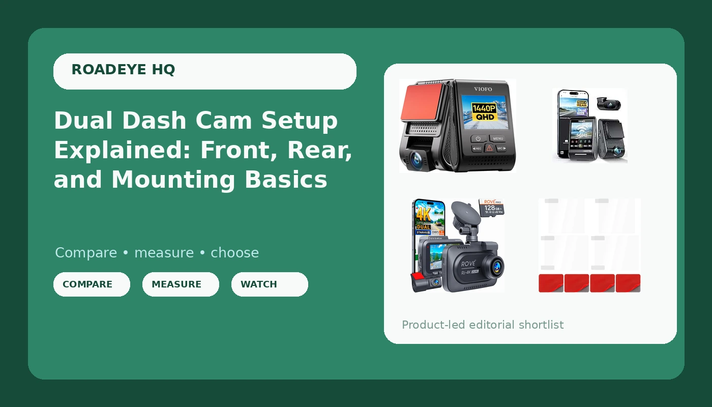 Dual Dash Cam Setup Explained: Front, Rear, and Mounting Basics