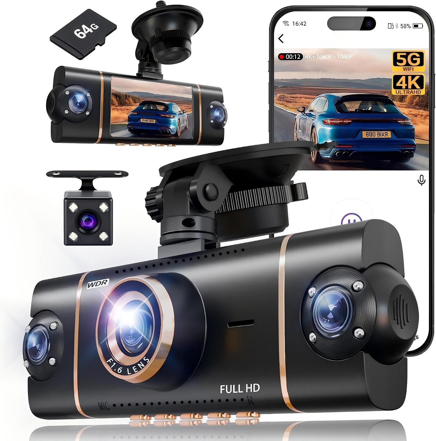 4 Channel 360° Dash Cam (B0H8Y9VL2X)