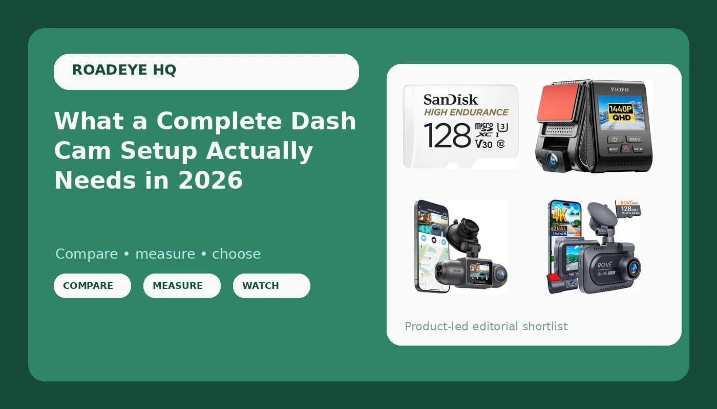 What a Complete Dash Cam Setup Actually Needs in 2026